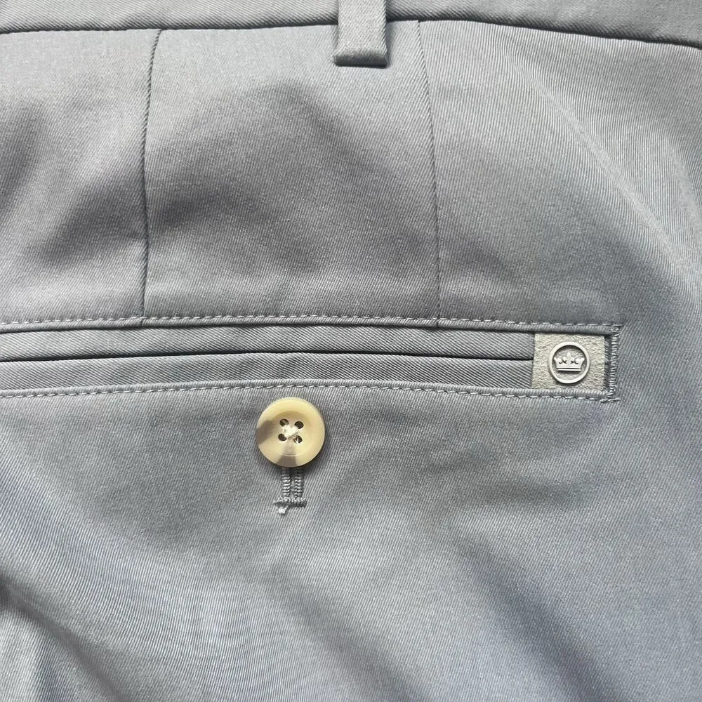 Peter Millar Men's *33 X 30* Light Gray Crown Sport Raleigh Performance Trouser